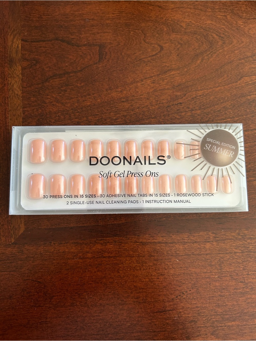 Doonails Soft Gel Press Ons - Limited Edition Peach Glazed Chrome